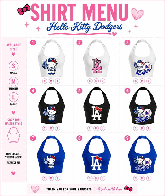 Hello Kitty Dodgers Halter Top