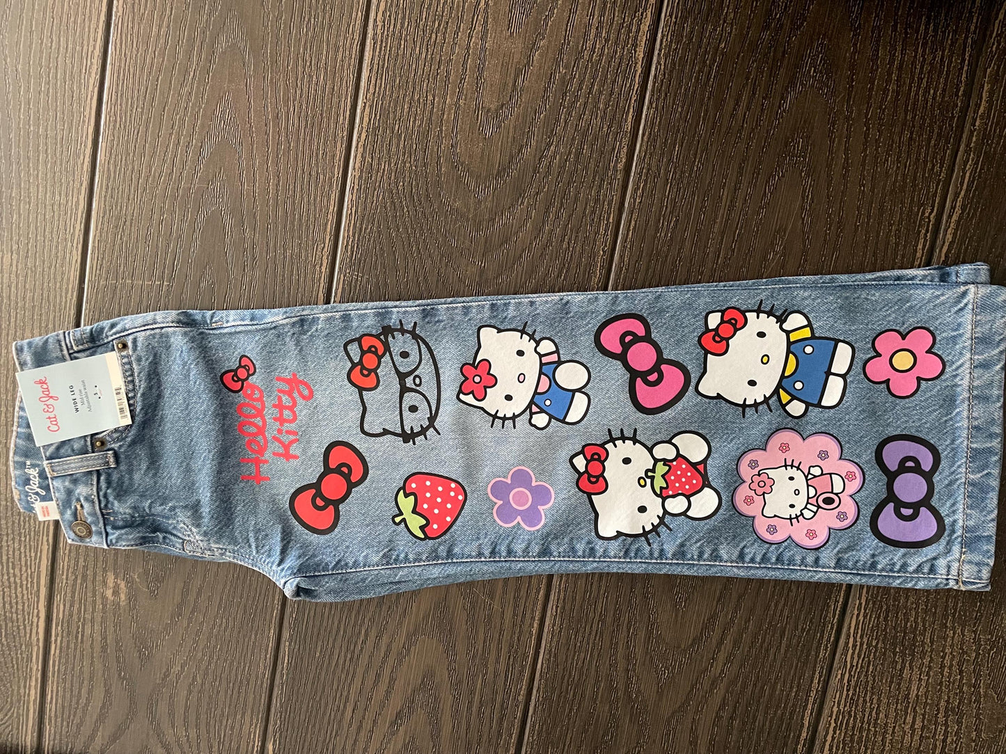 Hello Kitty Custom Wide Leg Jeans