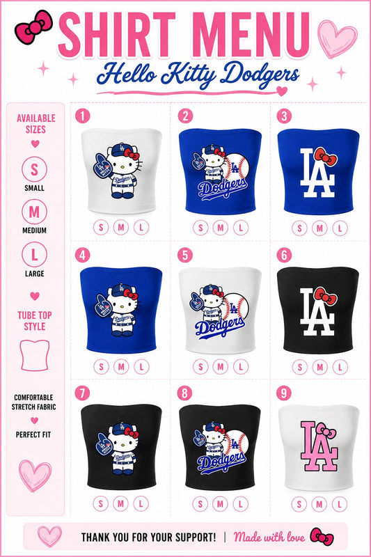 Hello Kitty Dodgers Tube Top